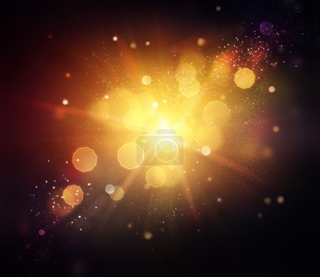 Gold Festive Christmas Background. Golden Abstract Backdrop