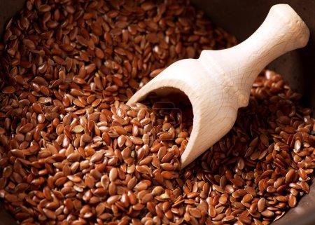 Flax seeds, Linseed, Lin seeds close-up