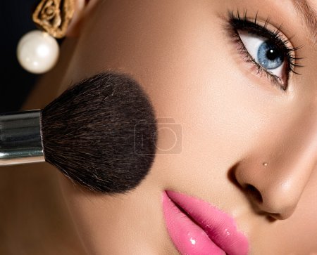 Make-up Applying closeup.