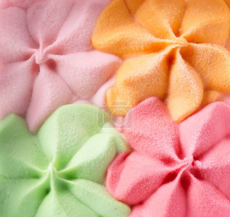 Colorful Ice Cream Background. Various Flavours