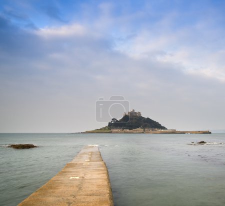 St Michael's Mount Bay Marazion early morning landscape with pat