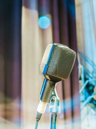 The old microphone on stage