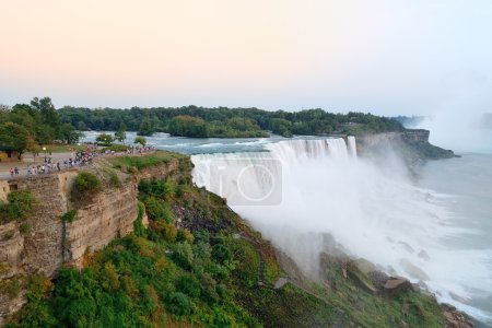 Niagara Falls closeup at dusk