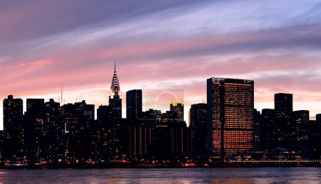 New York City Manhattan midtown silhouette
