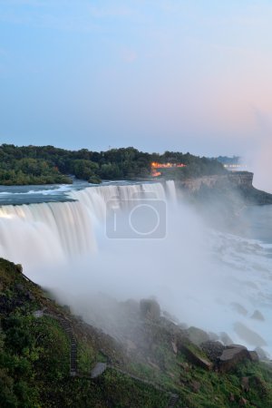 Niagara Falls closeup at dusk