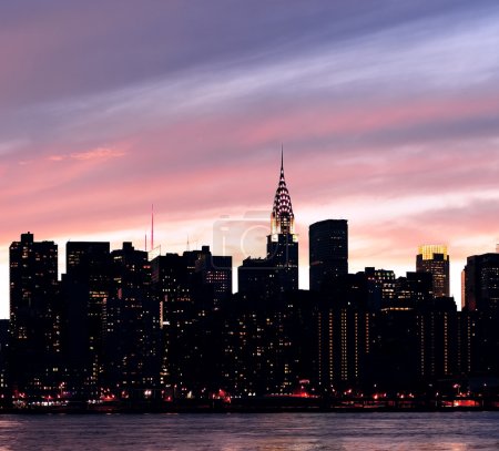 New York City Manhattan midtown silhouette