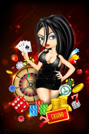Lady with Casino Card