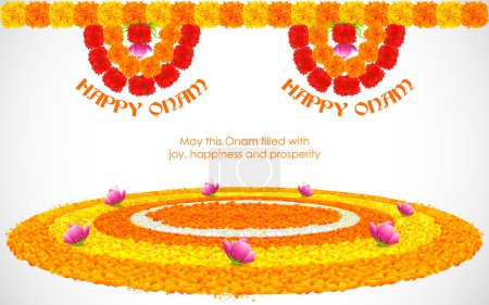 Flower Rangoli for Onam