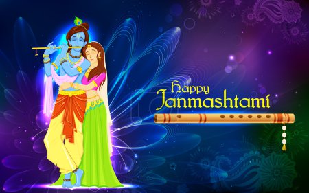 Radha and Lord Krishna on Janmashtami