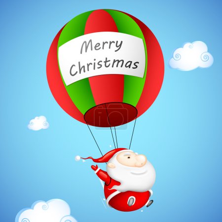 Santa Claus in Parachute