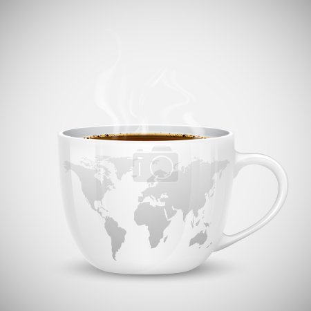 World Map on Cup