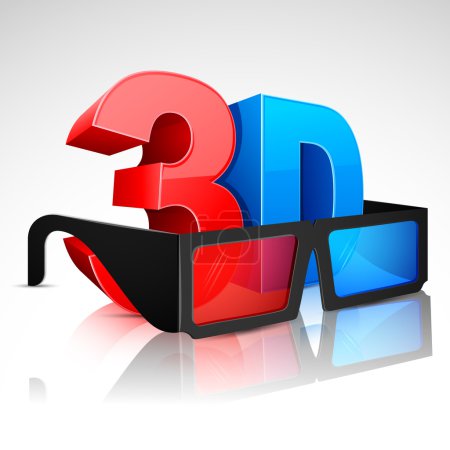 3D word with Glasses