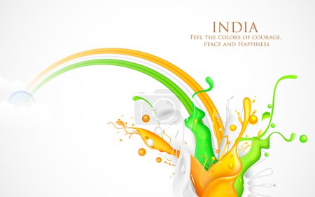 Colorful Splash of India Tricolor