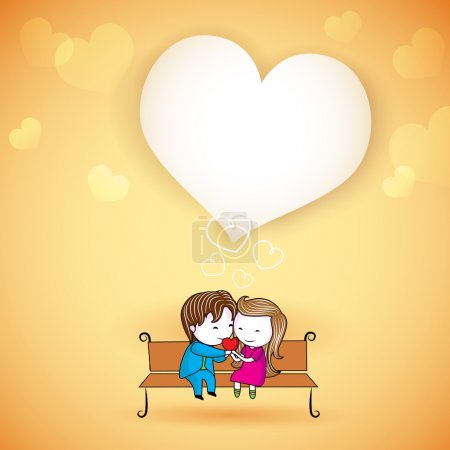 Happy loving Couple on Love Background
