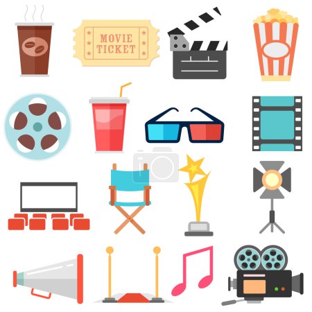 Movie and Film icon set