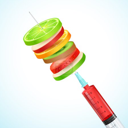 Healthy Fruit in Syringe