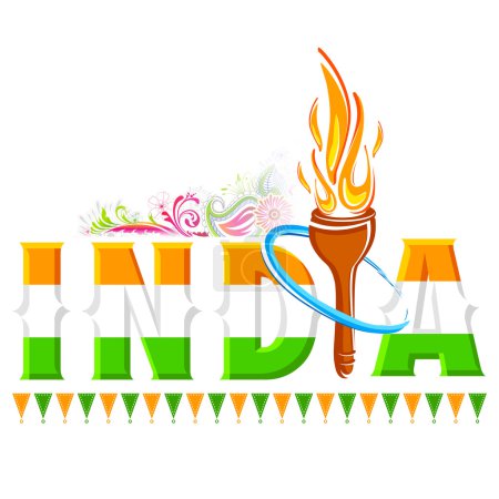 Fire torch in India background