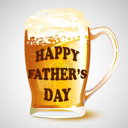 Happy Father's Day message on Beer Mug