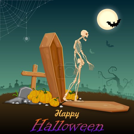 Skelton in Halloween night