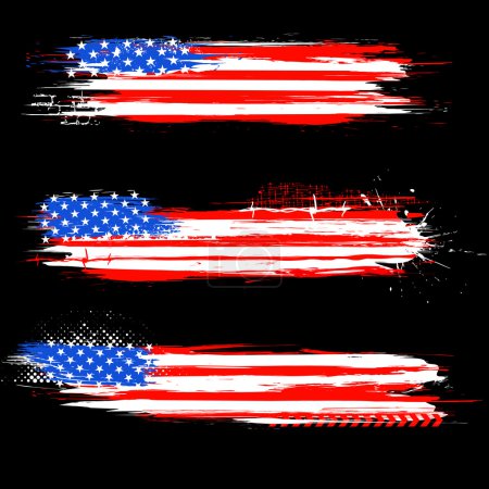 Grungy American Flag Banner