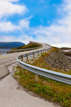Famous bridge on the Atlantic road in Norway