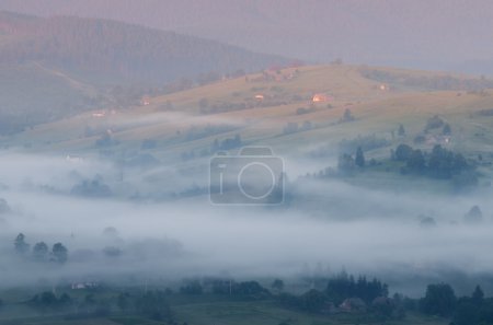 Fog over village