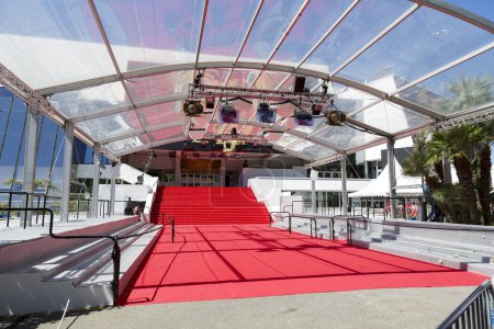 Stair covered with the red carpet, Cannes