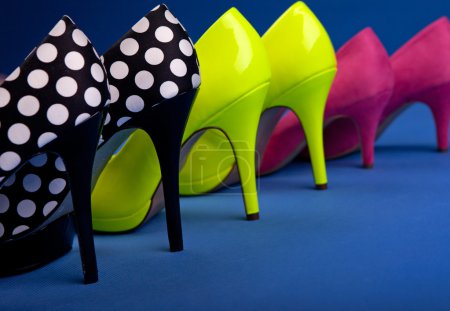 Colorful high heels frame