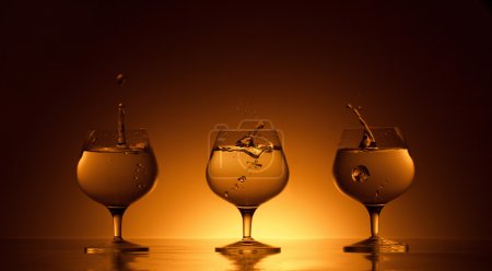 three glass for cognac