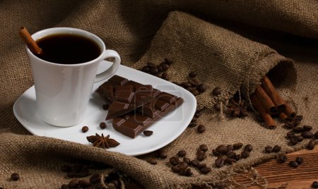 coffee, chocolate and spices