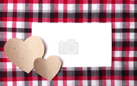 picture of plaid, paper and hearts