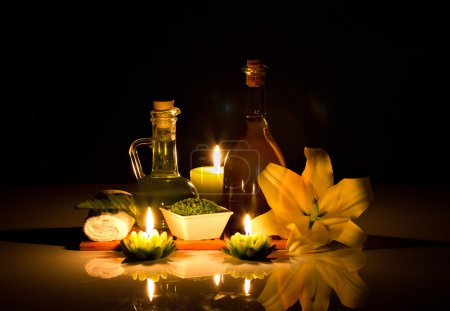 Spa still-life with candles