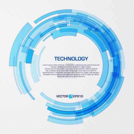 Virtual technology circle with space for your business message