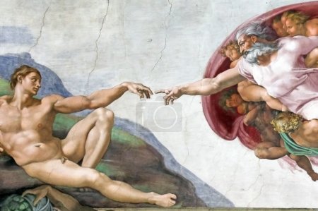 The Creation of Adam in Sistine Chapel