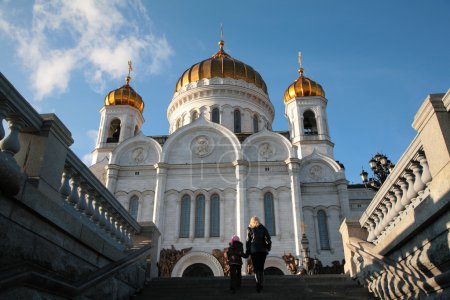 At temple of Christ of Savior in Moscow