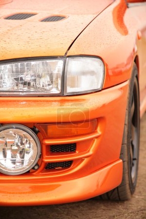 Orange sport car