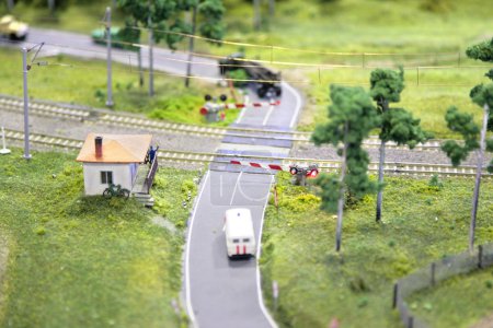 Railway crossing miniature