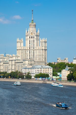 Stalin high-rise building on Kotelnichesky quay in Moscow. Verti