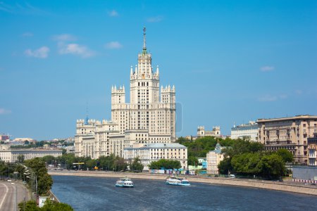 Stalin high-rise building on Kotelnichesky quay in Moscow. Horiz
