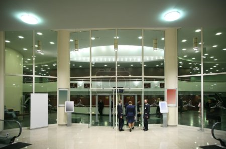 The entrance in the foyer of the concert hall
