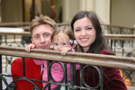 Young family in Moscow universal store 3