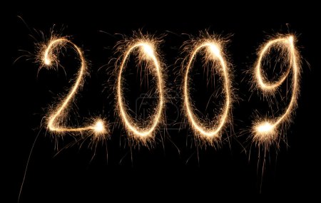 2009 new year number sparkler