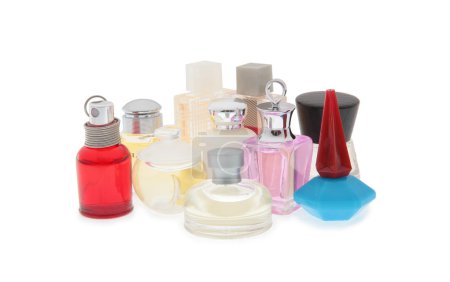 Group of flasks with perfume