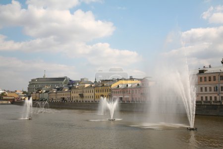 Fountains on Moscow river