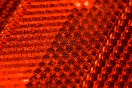 Bright red abstract textural pattern, Fragment of cataphot