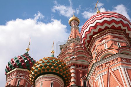 Domes of st.Basil cathedral in Moscow