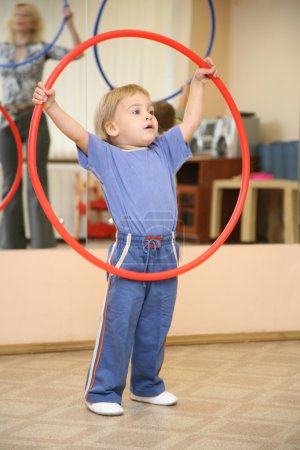 Baby play with hoop