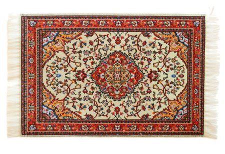 Oriental carpet isolated on white background