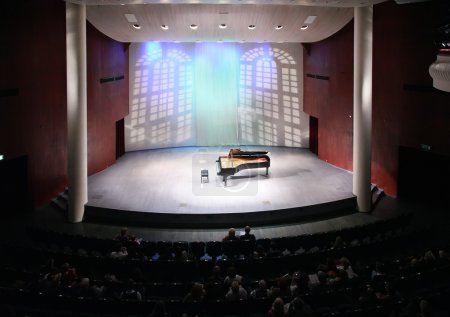 View of scene in concert hall