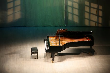 Piano on the scene in the concert hall